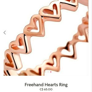 Pandora Freehand Hearts Ring
